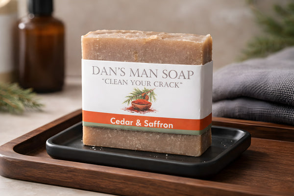 Cedar & Saffron Bar Soap for Men | Dan’s Man Soap
